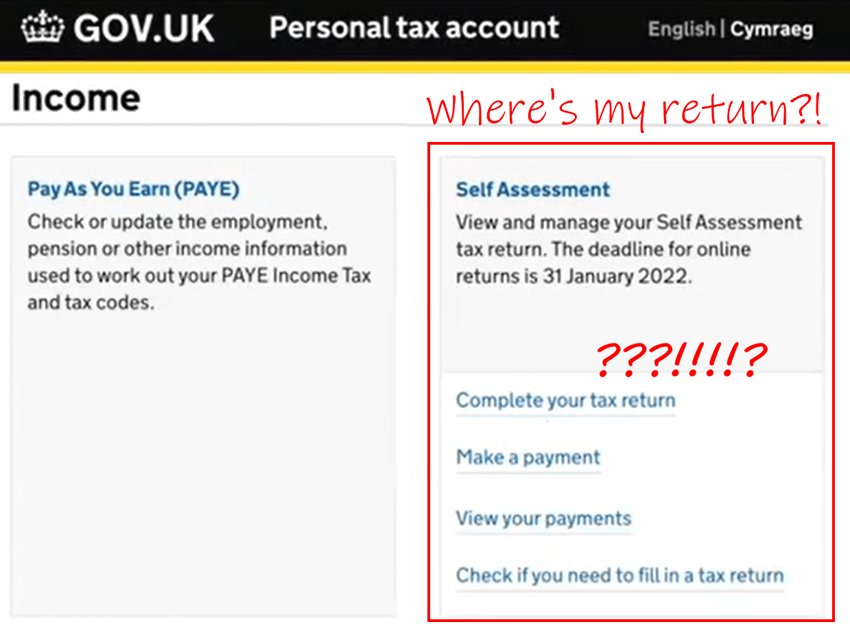 You've filed a tax return - so why doesn't it show in HMRC's personal tax account?